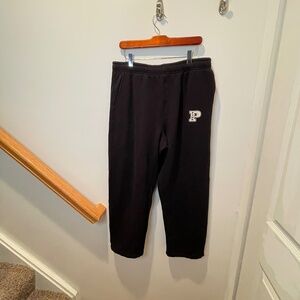 Victoria Secret PINK  Sweatpants Black  Fleece Straight Leg Size L